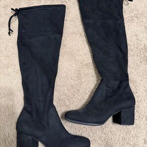 Kelly & Katie Black Over the Knee Boots - Size 9
